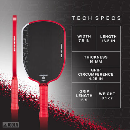 Agassi Pro 16mm Pickleball Paddle